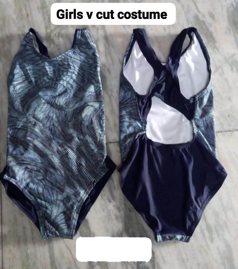 Girl's V Cut Swimming Costume